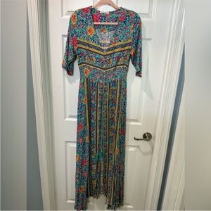 Q2 Red and Pink Maxi Dress for Special Occasions